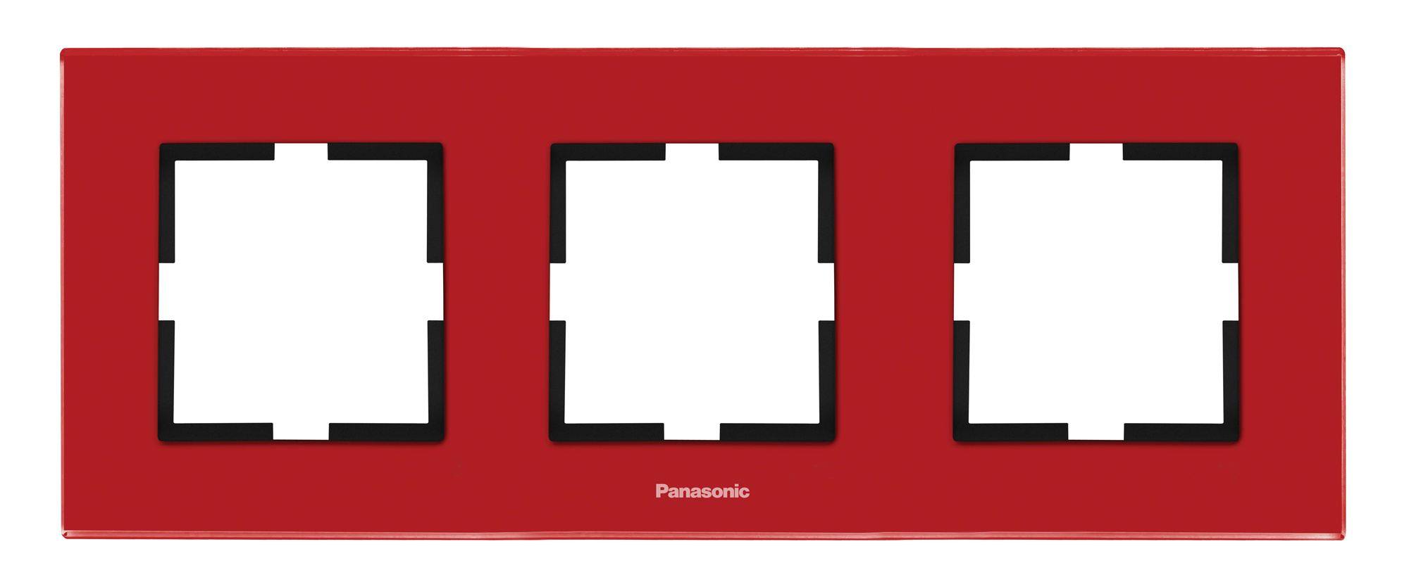 Рамка Panasonic Karre Plus WKTF08033GC-RU 3x горизонтальный монтаж стекло бордовый (упак.:1шт)