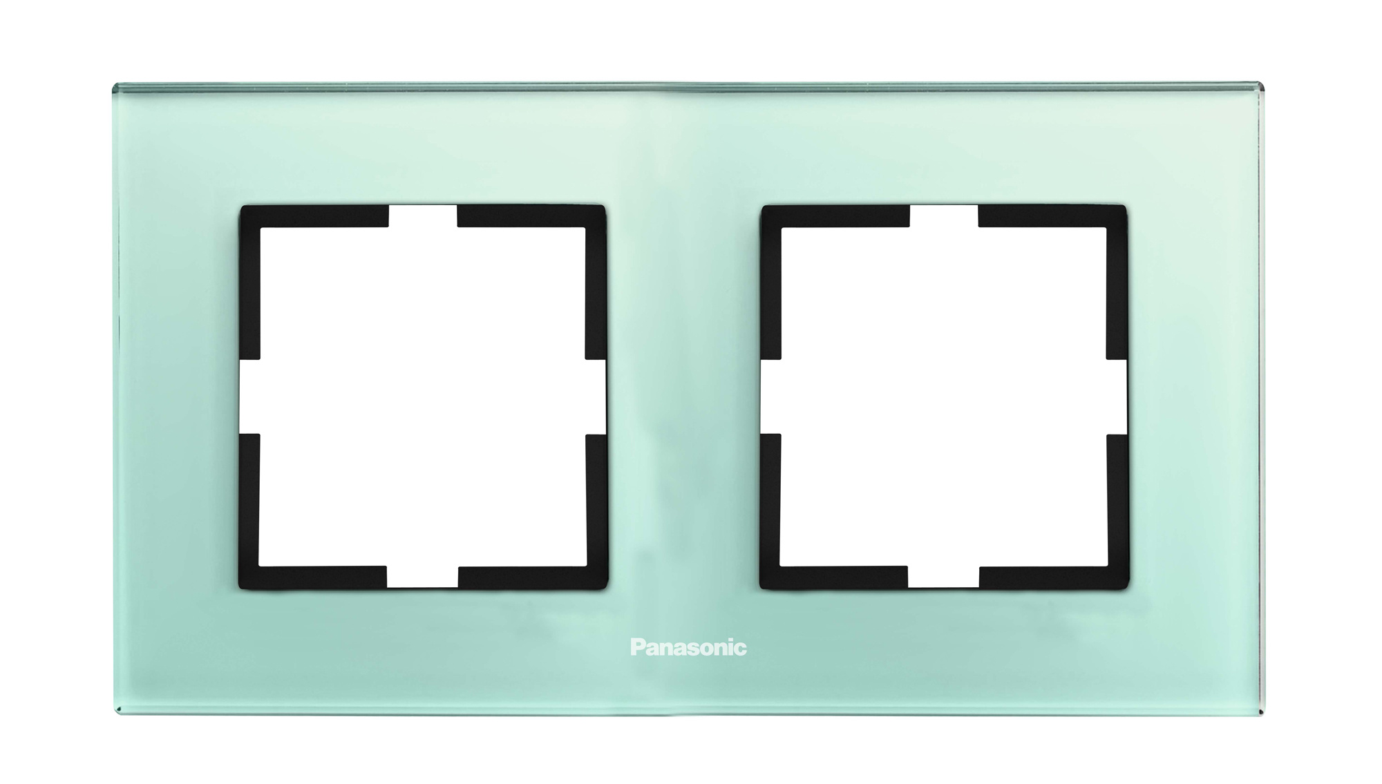 Рамка Panasonic Karre Plus WKTF08023GB-RU 2x горизонтальный монтаж стекло зеленый (упак.:1шт)
