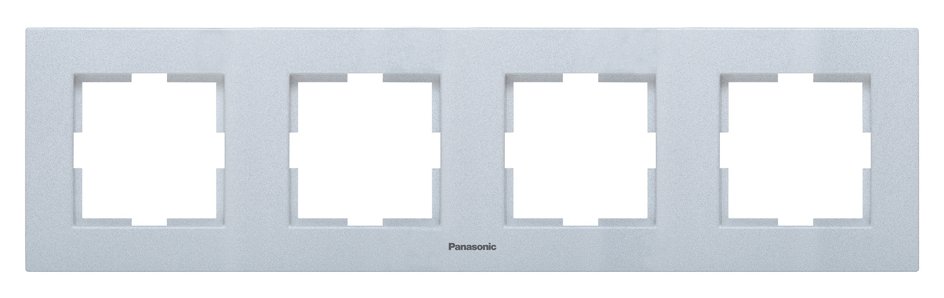 Рамка Panasonic Karre Plus WKTF08042SL-RU 4x горизонтальный монтаж пластик серебро (упак.:1шт)