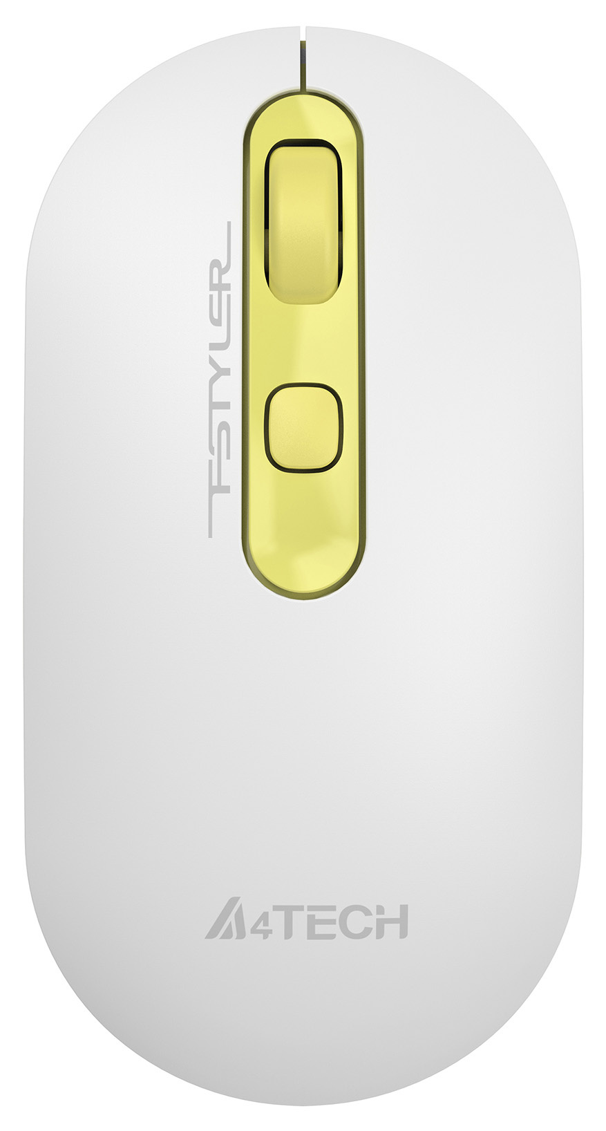 Мышь A4Tech Fstyler FG20 Daisy белый/желтый оптическая (2000dpi) беспроводная USB (4but)