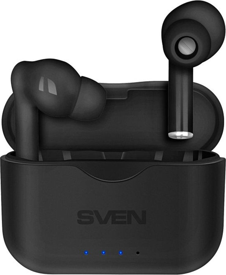 Гарнитура вкладыши Sven E-702BT черный беспроводные bluetooth в ушной раковине (SV-019525)