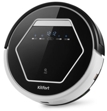 Пылесос-робот Kitfort КТ-553 15Вт черный/белый
