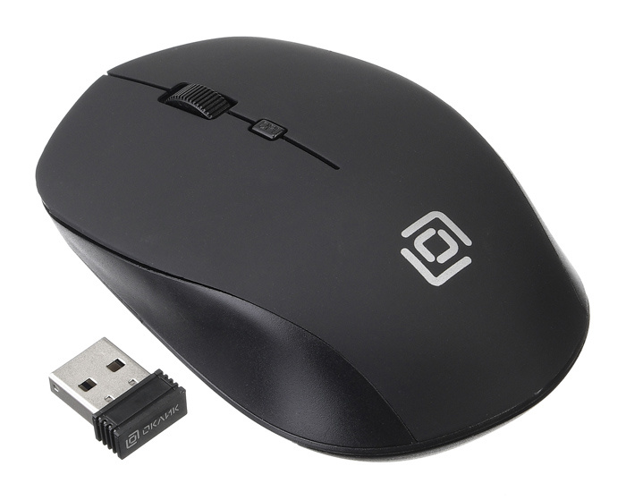Мышь Оклик 565MW matt черный оптическая (1600dpi) беспроводная USB (3but)