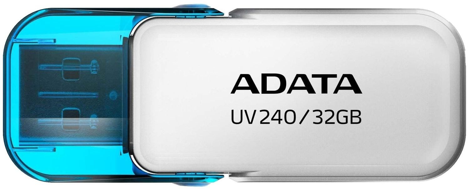 Флеш Диск A-Data 32Gb UV240 AUV240-32G-RWH USB2.0 белый