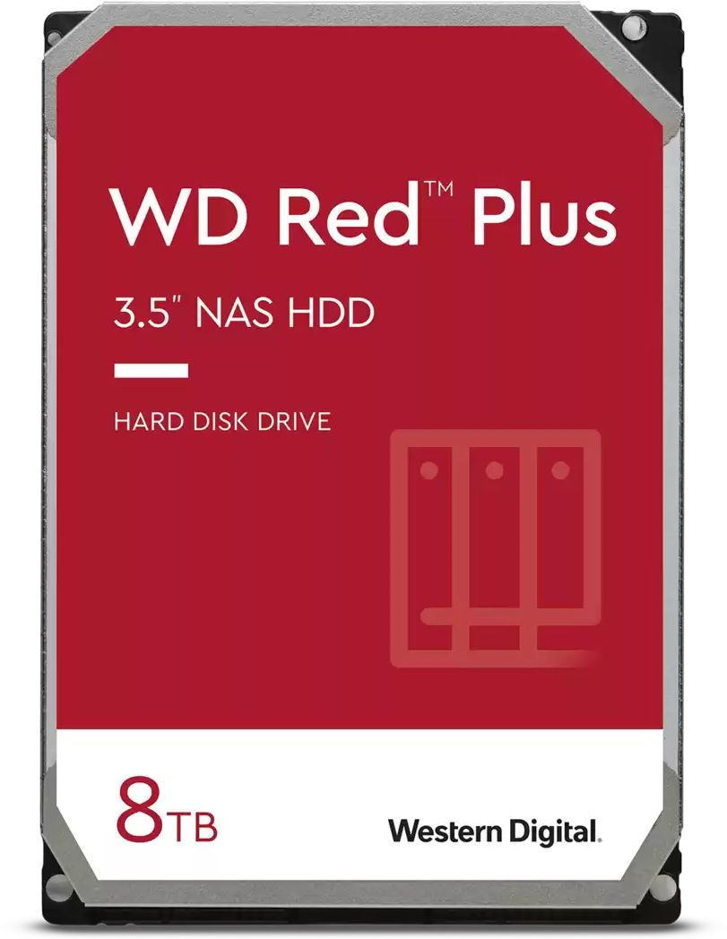 Жесткий диск WD Original SATA-III 8Tb WD80EFZZ Red Plus (7200rpm) 128Mb 3.5"