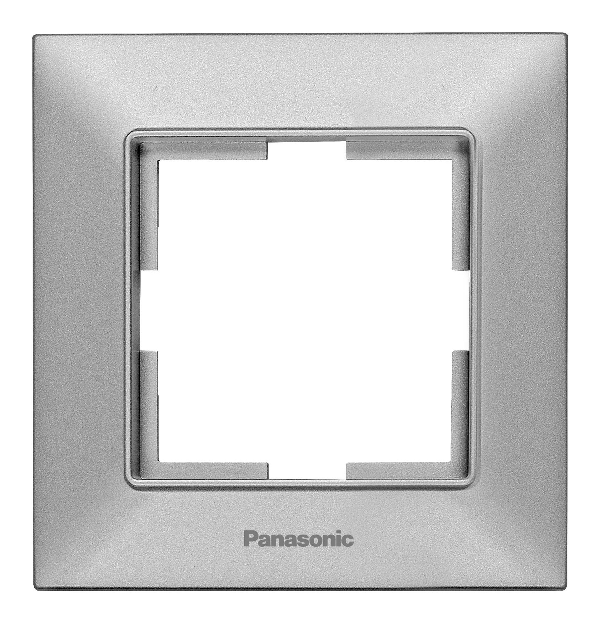 Рамка Panasonic Arkedia Slim WNTF08012SL-RU декоративная 1x пластик серебро (упак.:1шт)