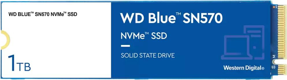 Накопитель SSD WD Original PCI-E x4 1Tb WDS100T3B0C Blue SN570 M.2 2280