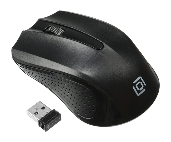 Мышь Оклик 485MW черный оптическая (1200dpi) беспроводная USB (2but)