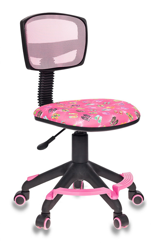 Кресло детское Бюрократ CH-299-F/PK/FLIPFLOP_P спинка сетка розовый сланцы