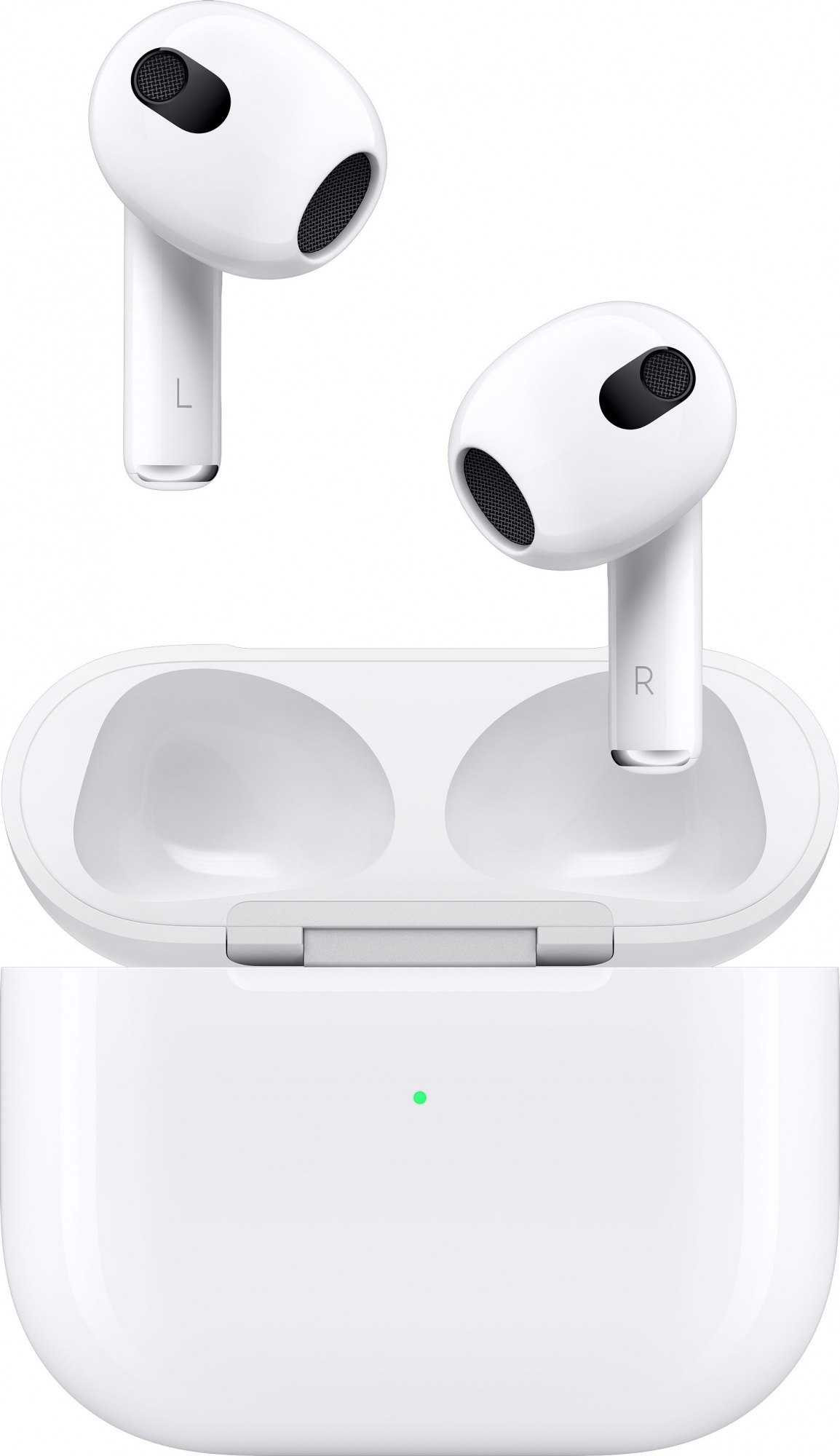 Гарнитура вкладыши Apple AirPods 3-го поколения белый беспроводные bluetooth в ушной раковине (MME73ZA/A)