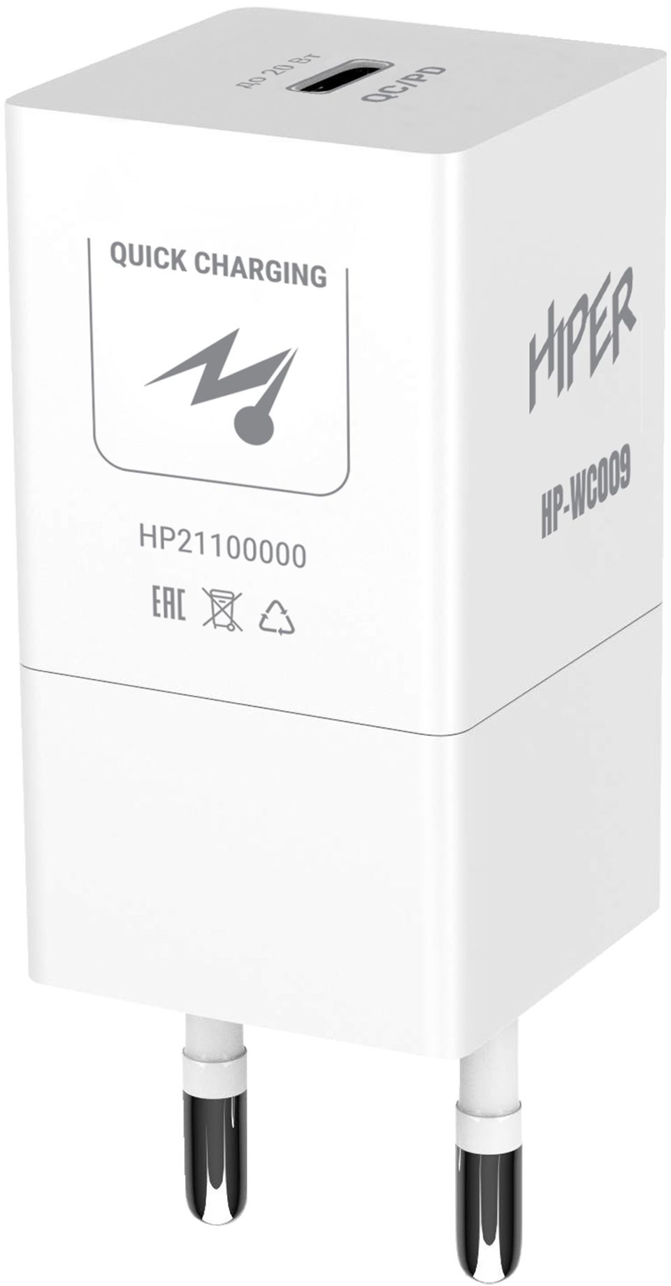 Сетевое зар./устр. Hiper HP-WC009 PD+QC белый