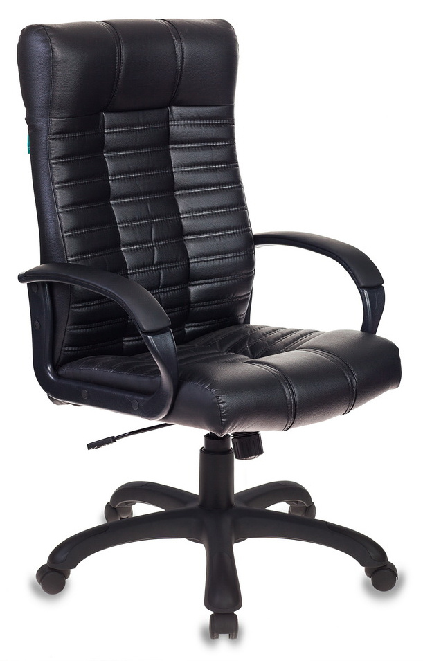 Кресло руководителя Бюрократ KB-10 черный искусственная кожа крестовина пластик