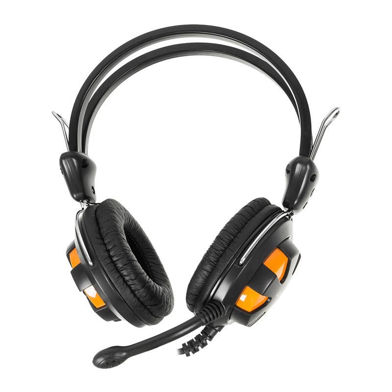 Наушники с микрофоном A4 HS-28 оранжевый/черный 2.2м мониторные оголовье (HS-28 (ORANGE BLACK))