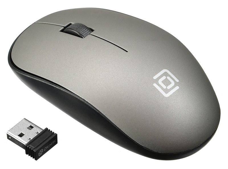 Мышь Oklick 515MW черный/серый оптическая (1200dpi) беспроводная USB (2but)