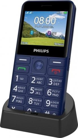 Мобильный телефон Philips E207 Xenium синий моноблок 2.31" 240x320 Nucleus 0.08Mpix GSM900/1800 FM