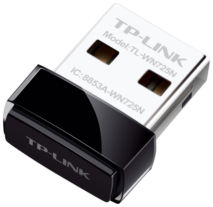 Сетевой адаптер WiFi TP-Link TL-WN725N USB 2.0 (ант.внутр.)