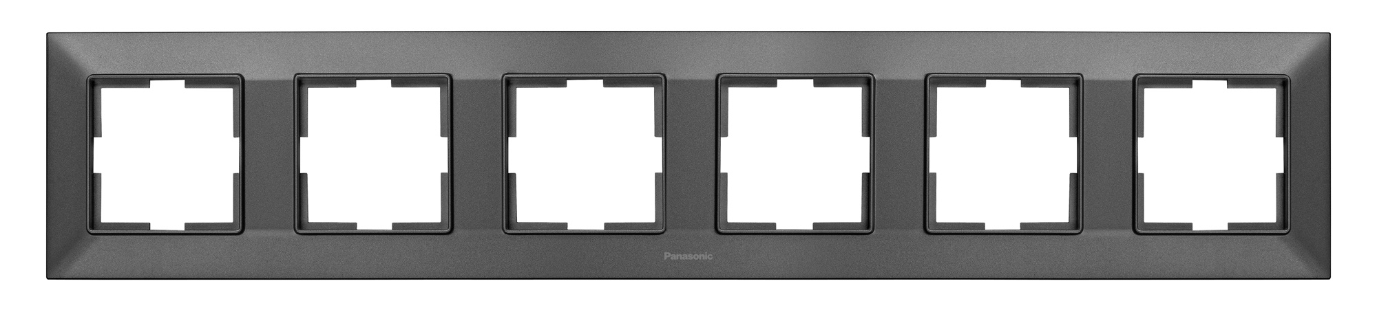 Рамка Panasonic Arkedia Slim WNTF08062DG-RU 6x горизонтальный монтаж пластик дымчатый (упак.:1шт)