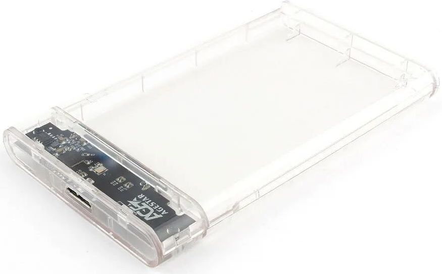 Внешний корпус для HDD/SSD AgeStar 3UB2P4C SATA III пластик прозрачный 2.5"