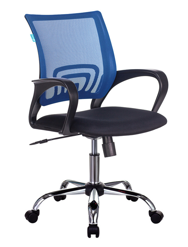 Кресло Бюрократ CH-695NSL синий TW-05 сиденье черный TW-11 сетка/ткань крестовина металл хром