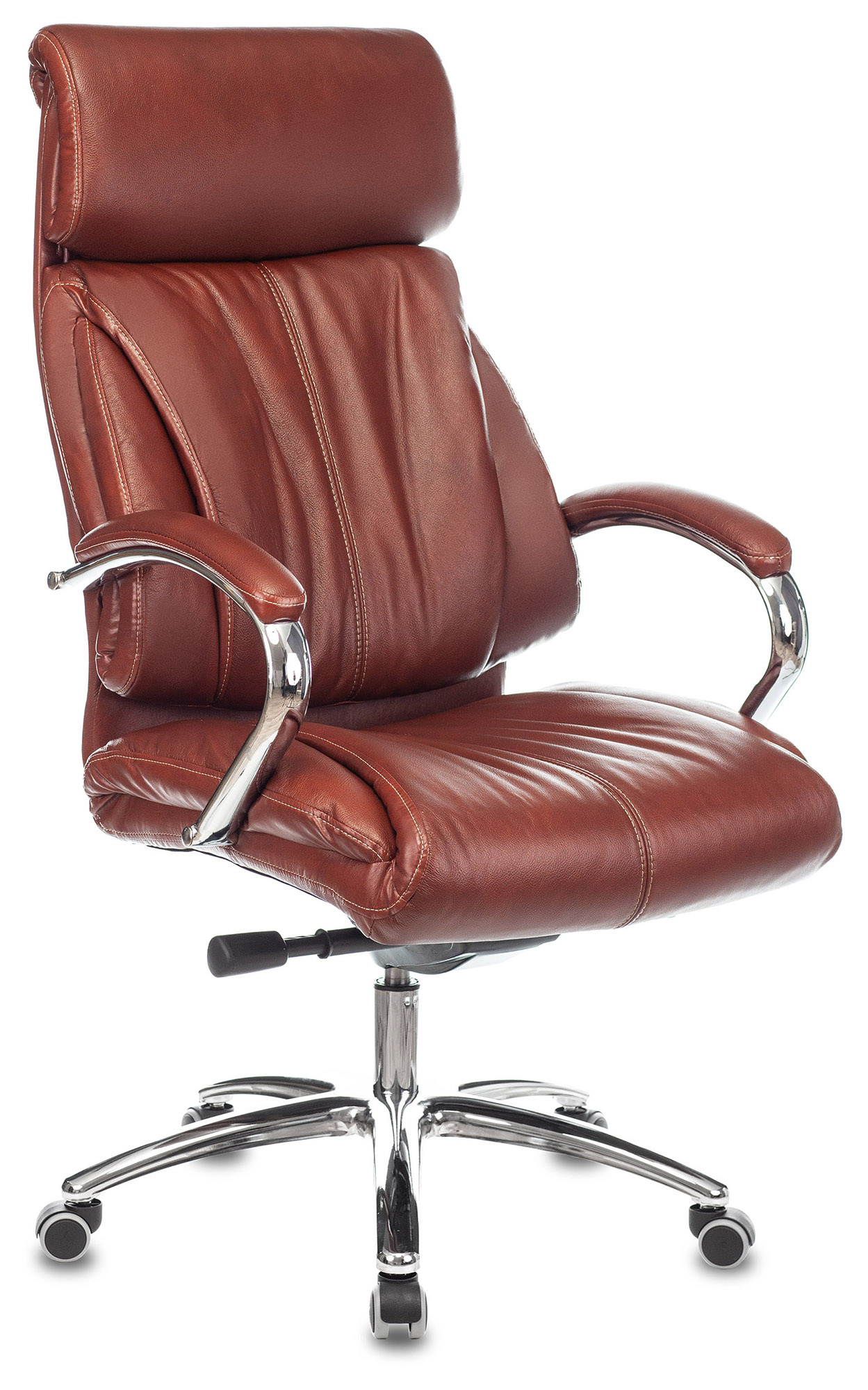 Кресло руководителя Бюрократ T-9904NSL светло-коричневый Leather Eichel кожа крестовина металл хром