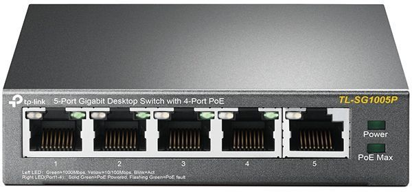 Коммутатор TP-Link TL-SG1005P 5G 4PoE 56W неуправляемый