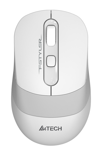 Мышь A4 Fstyler FG10 белый/серый оптическая (2000dpi) беспроводная USB (4but)
