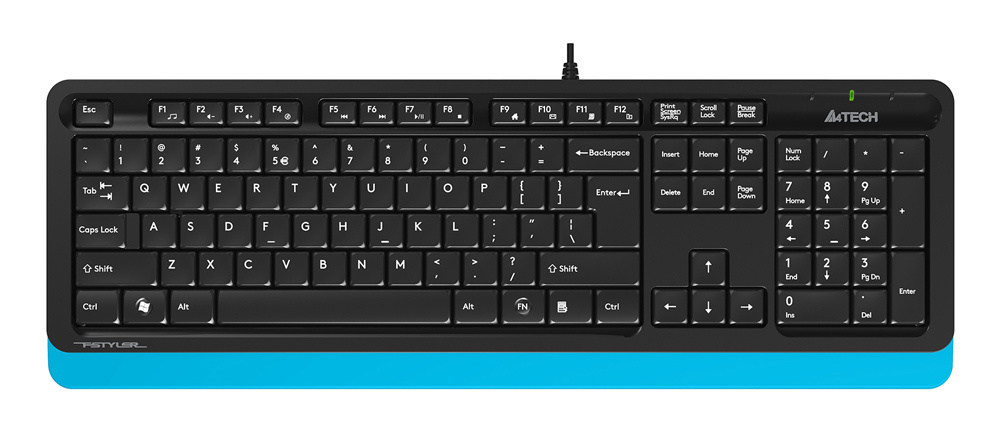 Клавиатура A4 Fstyler FK10 черный/синий USB Multimedia