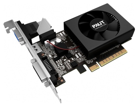 Видеокарта Palit PCI-E PA-GT730K-2GD3H nVidia GeForce GT 730 2048Mb 64bit DDR3 800/1804 DVIx1/HDMIx1/CRTx1/HDCP Ret low profile