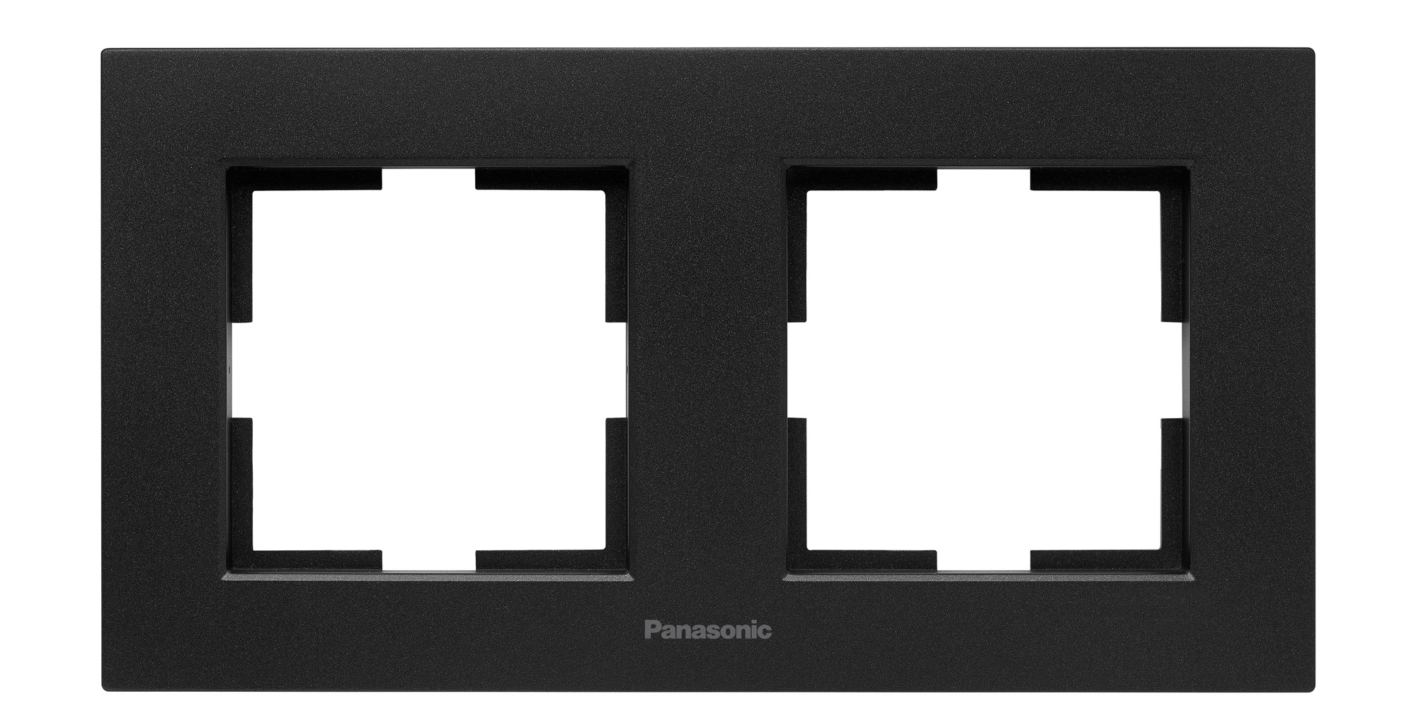 Рамка Panasonic Karre Plus WKTF08023CB-RU 2x горизонтальный монтаж камень черный кварц (упак.:1шт)