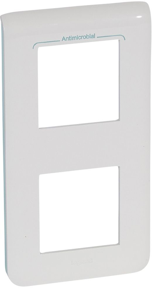 Рамка Legrand Mosaic 078723 накладная 2xMosaic вертикальный монтаж термопласт белый (упак.:1шт)