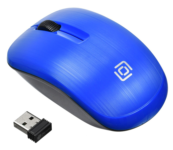 Мышь Oklick 525MW синий оптическая (1000dpi) беспроводная USB (2but)
