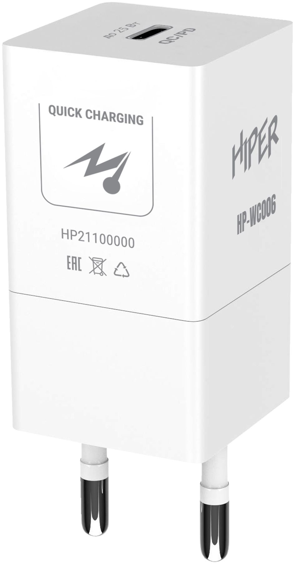 Сетевое зар./устр. Hiper HP-WC006 PD+QC белый