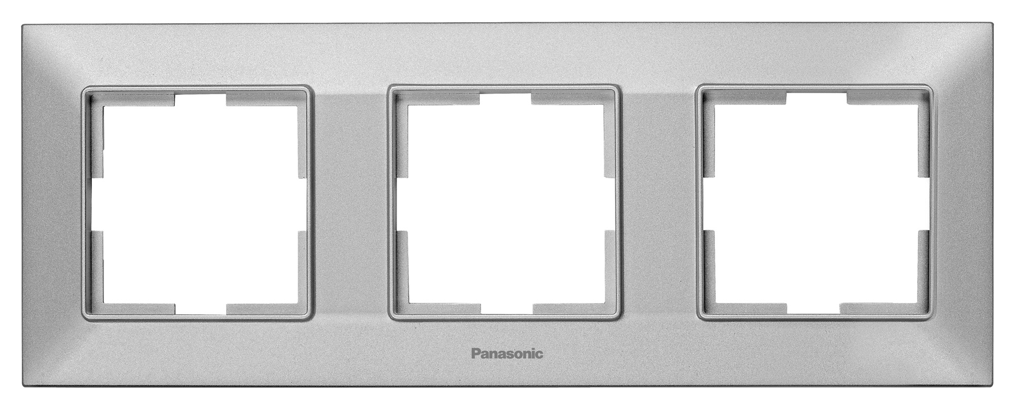 Рамка Panasonic Arkedia Slim WNTF08032SL-RU 3x горизонтальный монтаж пластик серебро (упак.:1шт)