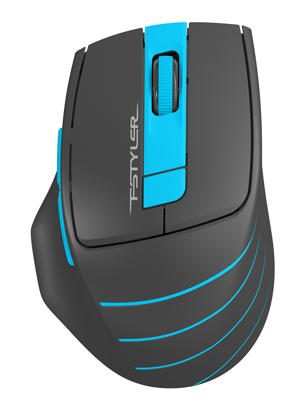 Мышь A4 Fstyler FG30S серый/синий оптическая (2000dpi) silent беспроводная USB (5but)