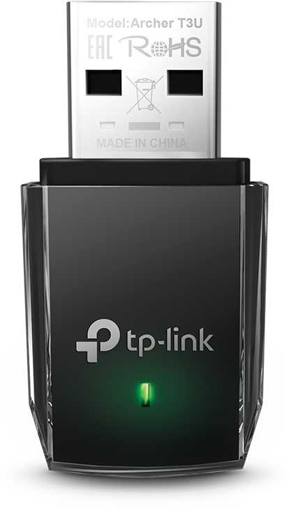 Сетевой адаптер WiFi TP-Link Archer T3U USB 3.0 (ант.внутр.) 1ант.