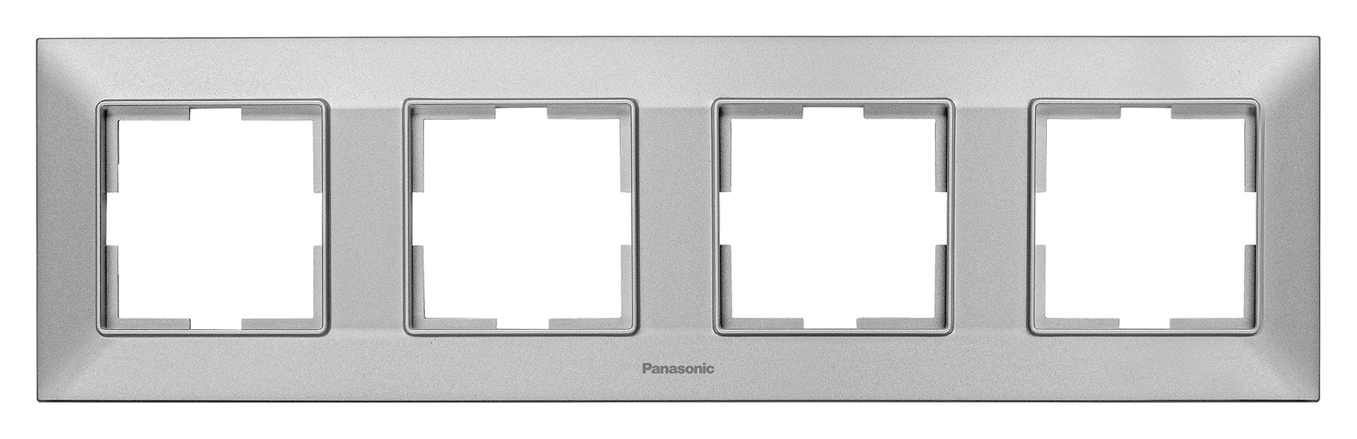 Рамка Panasonic Arkedia Slim WNTF08042SL-RU 4x горизонтальный монтаж пластик серебро (упак.:1шт)