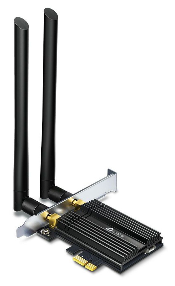 Сетевой адаптер WiFi + Bluetooth TP-Link Archer TX50E AX3000 PCI Express (ант.внеш.несъем.) 2ант.