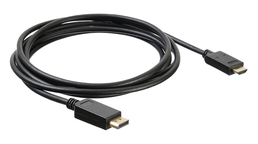 Кабель аудио-видео Buro v. 1.2 DisplayPort (m)/HDMI (m) 3м. Позолоченные контакты черный (BHP DPP_HDMI-3)