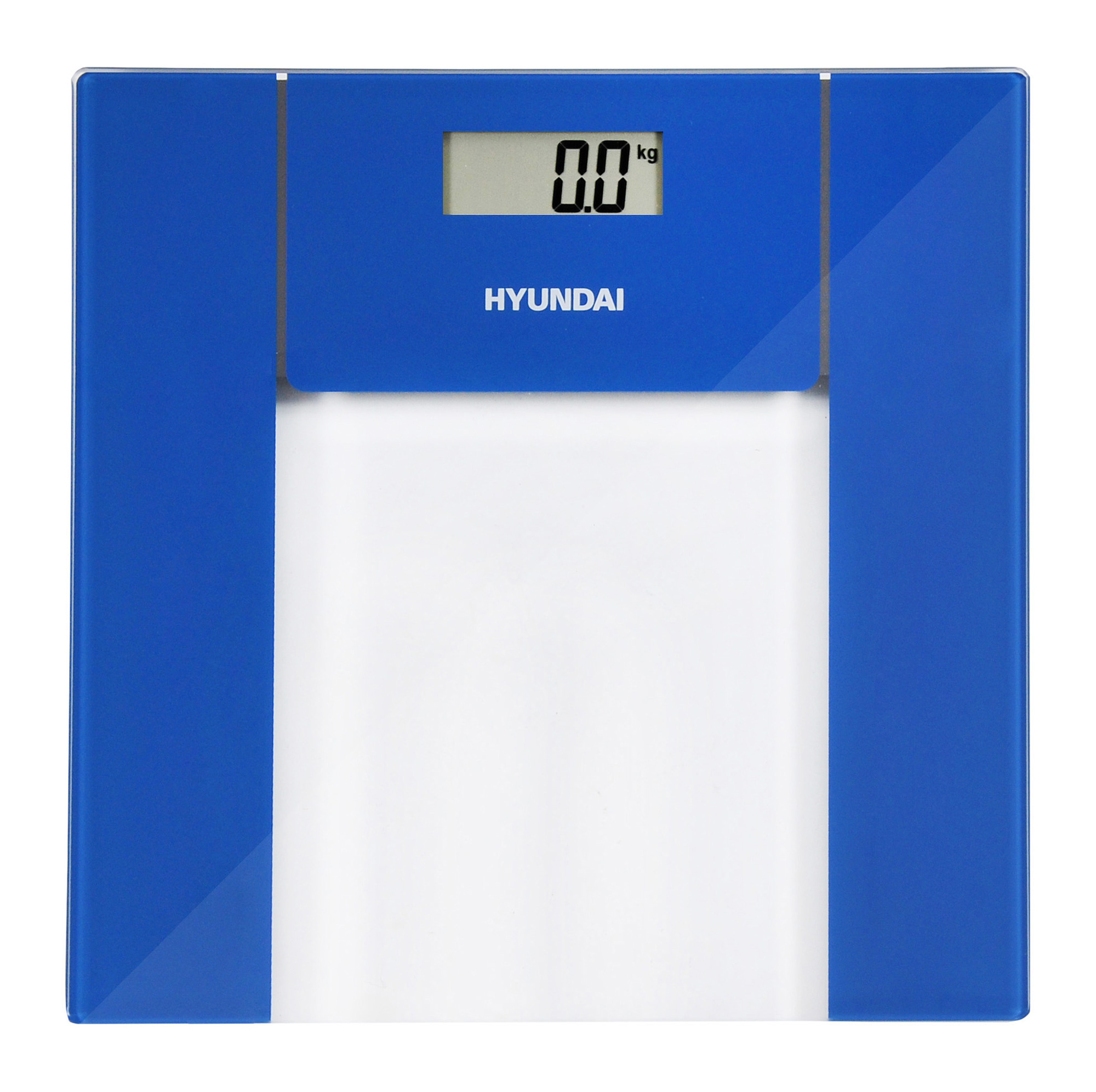 Весы напольные электронные Hyundai H-BS03984 макс.180кг прозрачный/синий