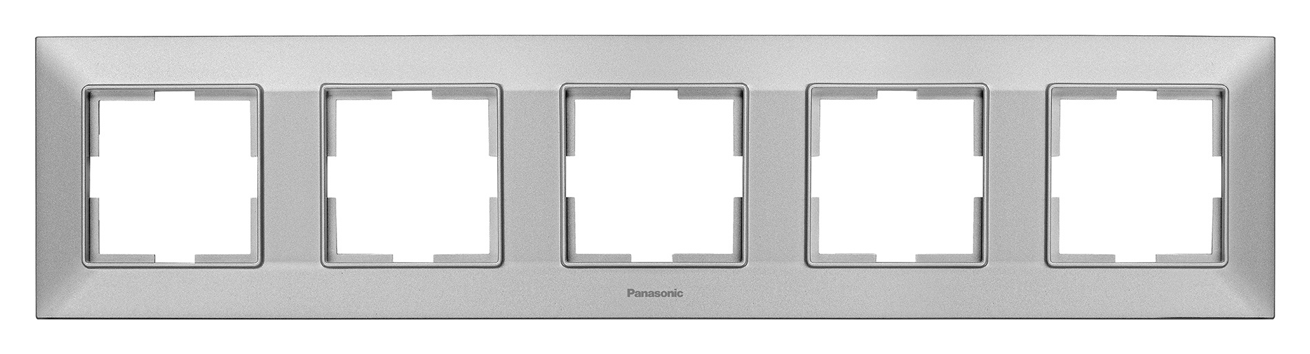 Рамка Panasonic Arkedia Slim WNTF08052SL-RU 5x горизонтальный монтаж пластик серебро (упак.:1шт)