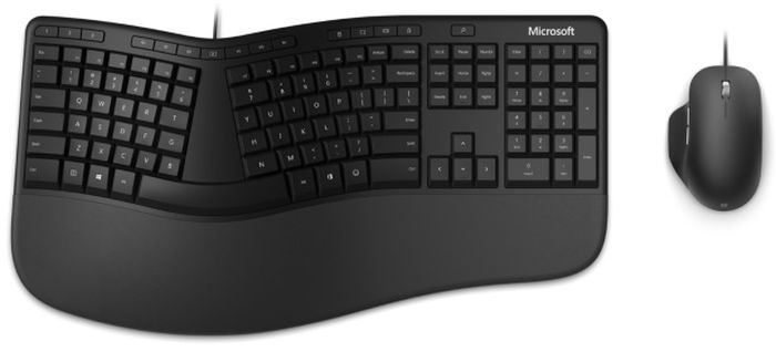 Клавиатура + мышь Microsoft Ergonomic Keyboard Kili & Mouse LionRock 4 Busines клав:черный мышь:черный USB Multimedia
