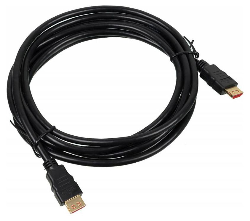 Кабель аудио-видео Buro HDMI (m)/HDMI (m) 3м. Позолоченные контакты черный (BHP HDMI V1.4 3M LOCK)